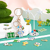 32Pcs 8 Styles Alloy Enamel Pendants ENAM-TA0003-82-8