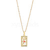 Brass with Cubic Zirconia Pendants Necklaces NJEW-LP0001-45A-G-1