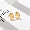 304 Stainless Steel Stud Earrings for Women STAS-Z117-17G-03-4