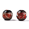 Handmade Gold Sand Lampwork Beads LAMP-T019-14mm-03-2