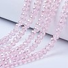 Electroplate Glass Beads Strands X-EGLA-A034-T4mm-B12-1