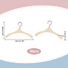 AHADEMAKER 30Pcs Miniature Wood Doll Clothes Hangers DOLL-GA0001-08-2