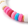 Handmade Polymer Clay Beads Stretch Bracelets Sets BJEW-JB06427-01-6