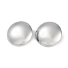 304 Stainless Steel Half Round Stud Earrings EJEW-Z075-01P-1