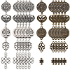 SUNNYCLUE 100Pcs 10 Styles Tibetan Style Alloy Connector Charms FIND-SC0007-87-1