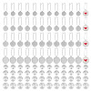 48Pcs 4 Styles 304 Stainless Steel Hoop Earring EJEW-DR00001-1