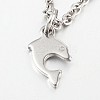 Tarnish Resistant Mixed Shape Stainless Steel Pendant Anklets AJEW-AN00104-4