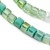 Gradient Color Electroplate Glass Bead Strands X1-GLAA-E042-05B-3