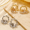 Chic Fashionable Luxe Women's Brass Rhinestone Twisted Stud Earrings LQ2144-2-2