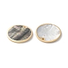 Natural Black Lip Shell Disc Pendants SSHEL-B002-03A-01-2