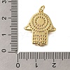 Rack Plating Brass Micro Pave Cubic Zirconia Pendants ZIRC-F142-34G-3