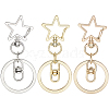 18Pcs 3 Style Alloy Keychain Clasps KEYC-SP0001-49C-6
