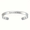 304 Stainless Steel Cuff Bangles for Women Men WGBB048-03-2