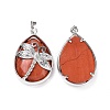 Natural Red Jasper Pendants G-G900-01P-03-2