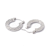 304 Stainless Steel Donut Hoop Earrings for Women EJEW-E199-01P-2