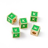 Rack Plating Brass Enamel Beads KK-B060-04G-02-4
