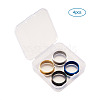 Stainless Steel Grooved Finger Ring Settings MAK-TA0001-05-4