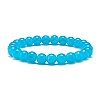 8mm Imitation Jade Glass Round Beads Stretch Bracelet for Girl Women BJEW-JB07179-2