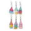 Handmade Macrame Nylon Thread Pendant Decorations HJEW-P019-14P-1