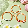 3Pcs 3 Styles Glass Stretch Bracelets BJEW-JB11075-2