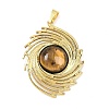 Natural Tiger Eye Pendants STAS-B109-01G-03-1