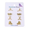 304 Stainless Steel Earring Sets EJEW-S248-04G-2