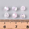 Transparent Spray Painted Glass Beads EGLA-N018-4mm-11-4