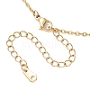 Brass Macrame Pouch Natural Amethyst Inside & 304 Stainless Steel Pendant Necklaces for Women NJEW-JN05607-03-7