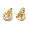 Ring Rack Plating Brass Micro Pave Cubic Zirconia Hoop Earring EJEW-C057-03G-2