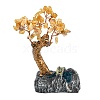 Natural Citrine Chips Money Tree Decorations DJEW-P018-01A-1