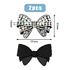Crystal AB Glass Rhinestone Bowknot Ornament Accessories FIND-WH0129-59A-2