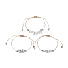 3Pcs 3 Style Synthetic Howlite Braided Bead Bracelets Set BJEW-JB09334-10-1