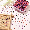 55.5G 3 Style Baking Paint Glass Round Seed Beads SEED-YW0002-28-5