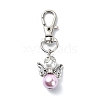 5Pcs Angel Glass Pearl Pendant Decorations HJEW-JM01679-2