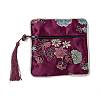 Chinese Brocade Tassel Zipper Jewelry Bag Gift Pouch LS-ABAG-F005-06-1