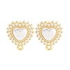 Alloy Plastic Imitation Pearl Stud Earring Finding Accessories FIND-U006-11G-1