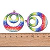 Rainbow Color Printed Iron Pendants RN-CBA3547-03A-3