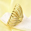 304 Stainless Steel Adjustable Cuff Rings for Women RJEW-B123-01G-03-3
