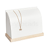 PU Imitation Leather Necklace Stands NDIS-WH0006-19A-1