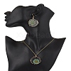 Inner Dried Flower Resin Dangle Earring & Pendant Necklaces Sets SJEW-FS00005-3