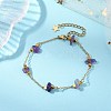 3Pcs Natural Gemstone Beaded Bracelets BJEW-JB11310-4