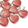 Natural Red Jasper Pendants G-Q438-22-1