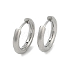 Tarnish Resistant Frosted 304 Stainless Steel Huggie Hoop Earrings for Women EJEW-C096-32C-P-1