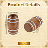 Wood Barrels Miniature Ornaments DJEW-WH0043-110A-01-2