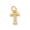 Brass Micro Pave Cubic Zirconia Charms KK-I382-03G-T-1