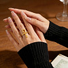 304 Stainless Steel Cuff Open Rings for Women WJ3618-1-3
