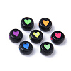 Opaque Black Acrylic Beads X-MACR-S273-40-2