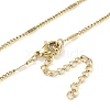 304 Stainless Steel Heart Pendant Necklaces with Cubic Zirconia NJEW-H029-01G-B-3