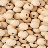 Craftdady 120Pcs 12 Styles Unfinished Natural Wood European Beads WOOD-CD0001-09-23