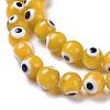 Handmade Evil Eye Lampwork Round Bead Strands LAMP-L055-8mm-01-6